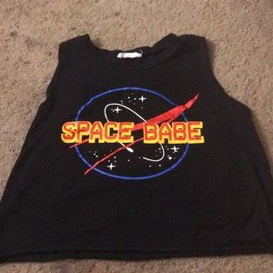 “Space Babe” Crop Top